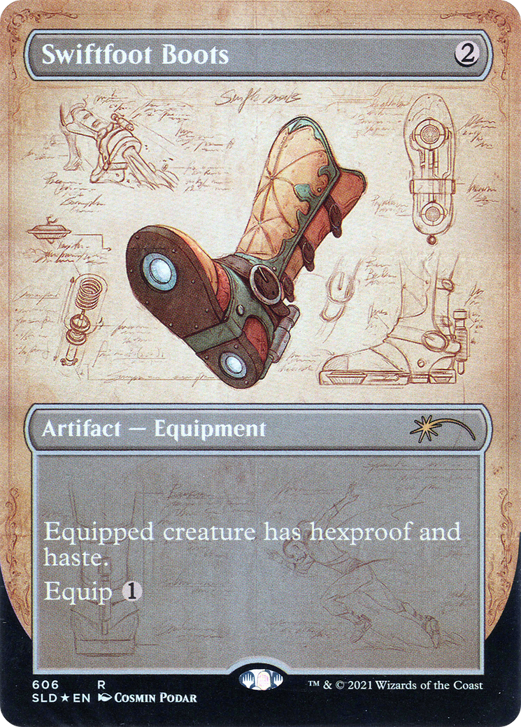 Swiftfoot Boots (SLD-606) (Borderless) [Secret Lair Drop] Foil