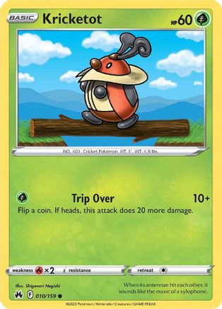 Kricketot 10/159 - [Crown Zenith] Reverse Holofoil