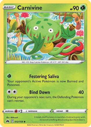 Carnivine 12/159 - [Crown Zenith] Reverse Holofoil