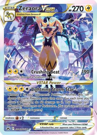 Zeraora VSTAR GG43/70 - [Crown Zenith Galarian Gallery] Holofoil