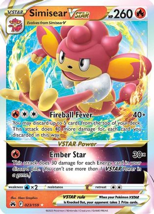 Simisear VSTAR 23/159 - [Crown Zenith] Holofoil
