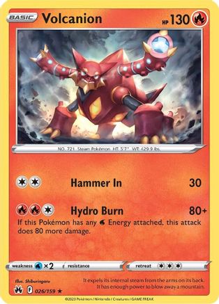 Volcanion 26/159 - [Crown Zenith] Reverse Holofoil