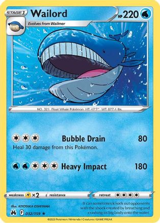 Wailord 32/159 - [Crown Zenith]
