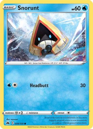 Snorunt 34/159 - [Crown Zenith]