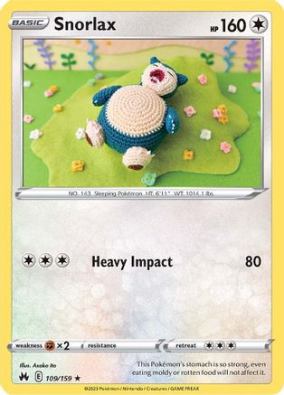 Snorlax 109/159 - [Crown Zenith] Reverse Holofoil