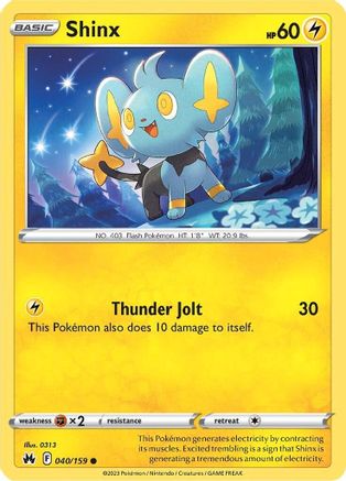 Shinx (40) 40/159 - [Crown Zenith] Reverse Holofoil
