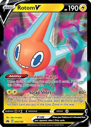 Rotom V 45/159 - [Crown Zenith] Holofoil