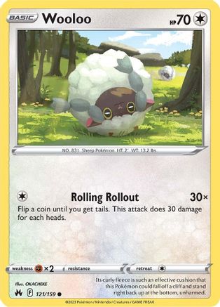 Wooloo 121/159 - [Crown Zenith] Reverse Holofoil