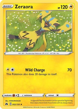 Zeraora 52/159 - [Crown Zenith] Reverse Holofoil