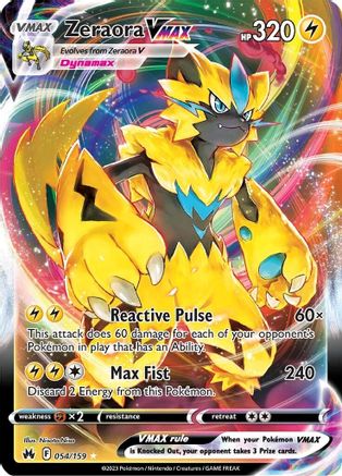 Zeraora VMAX 54/159 - [Crown Zenith] Holofoil