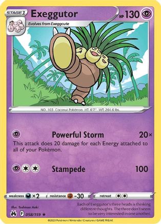 Exeggutor 58/159 - [Crown Zenith] Reverse Holofoil