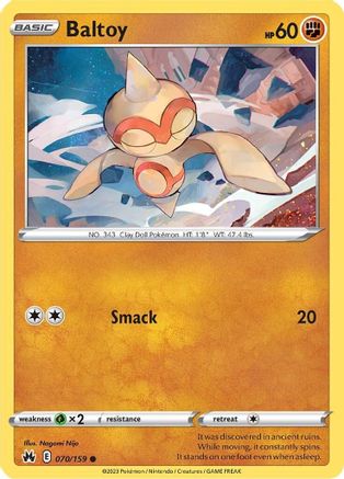 Baltoy 70/159 - [Crown Zenith] Reverse Holofoil