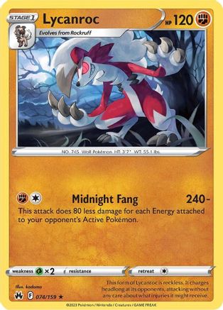 Lycanroc 74/159 - [Crown Zenith]