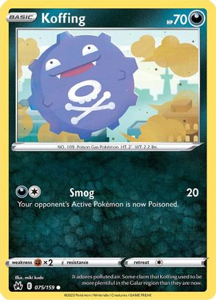 Koffing 75/159 - [Crown Zenith] Reverse Holofoil