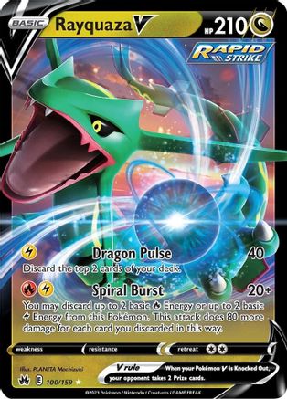 Rayquaza V 100/159 - [Crown Zenith] Holofoil