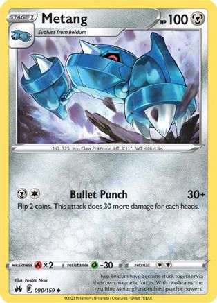 Metang 90/159 - [Crown Zenith] Reverse Holofoil