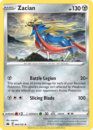 Zacian 94/159 - [Crown Zenith] Reverse Holofoil