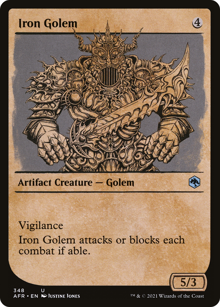 Iron Golem (Showcase) (AFR-348) [Adventures in the Forgotten Realms] Foil