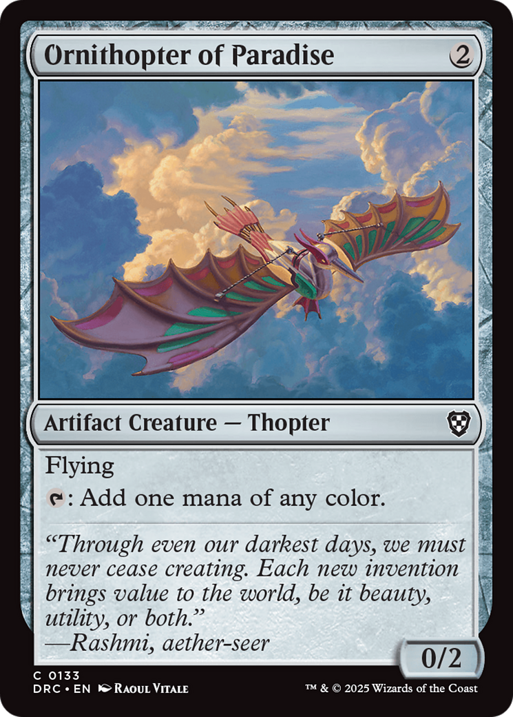 Ornithopter of Paradise (DRC-133) [Commander: Aetherdrift]