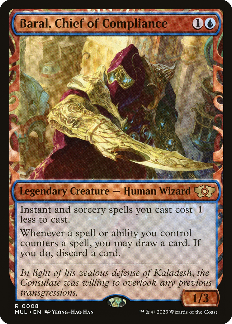 Baral, Chief of Compliance (MUL-008) [Multiverse Legends]: (Showcase) Foil