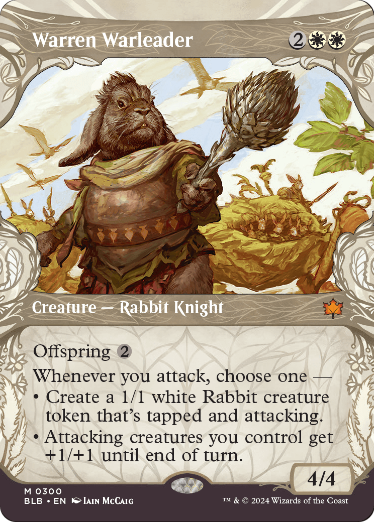 Warren Warleader (Showcase) (BLB-300) (Borderless) [Bloomburrow] Foil