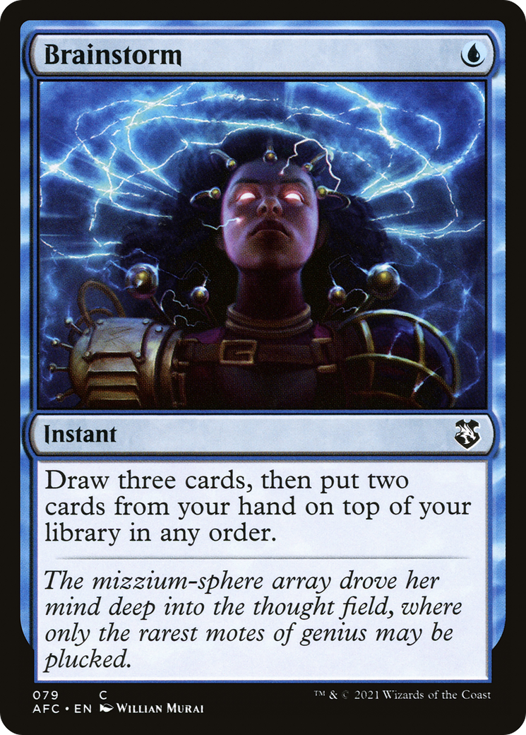 Brainstorm (AFC-079) [Forgotten Realms Commander] Foil