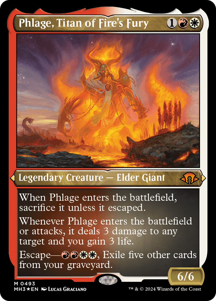 Phlage, Titan of Fire's Fury (MH3-493) [Modern Horizons 3] Etched Foil