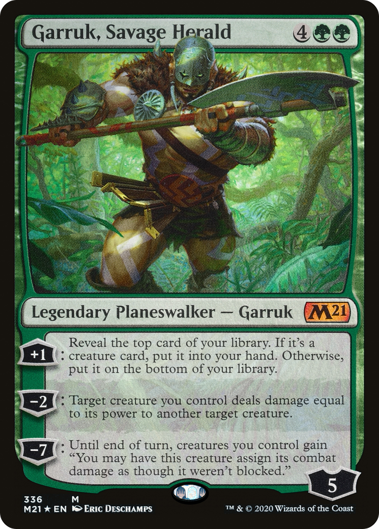Garruk, Savage Herald (M21-336) [Core Set 2021] Foil