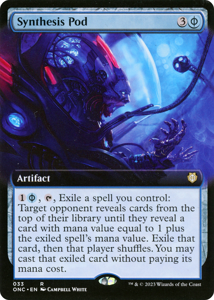Synthesis Pod (ONC-033) [Phyrexia: All Will Be One Commander]: (Extended Art)
