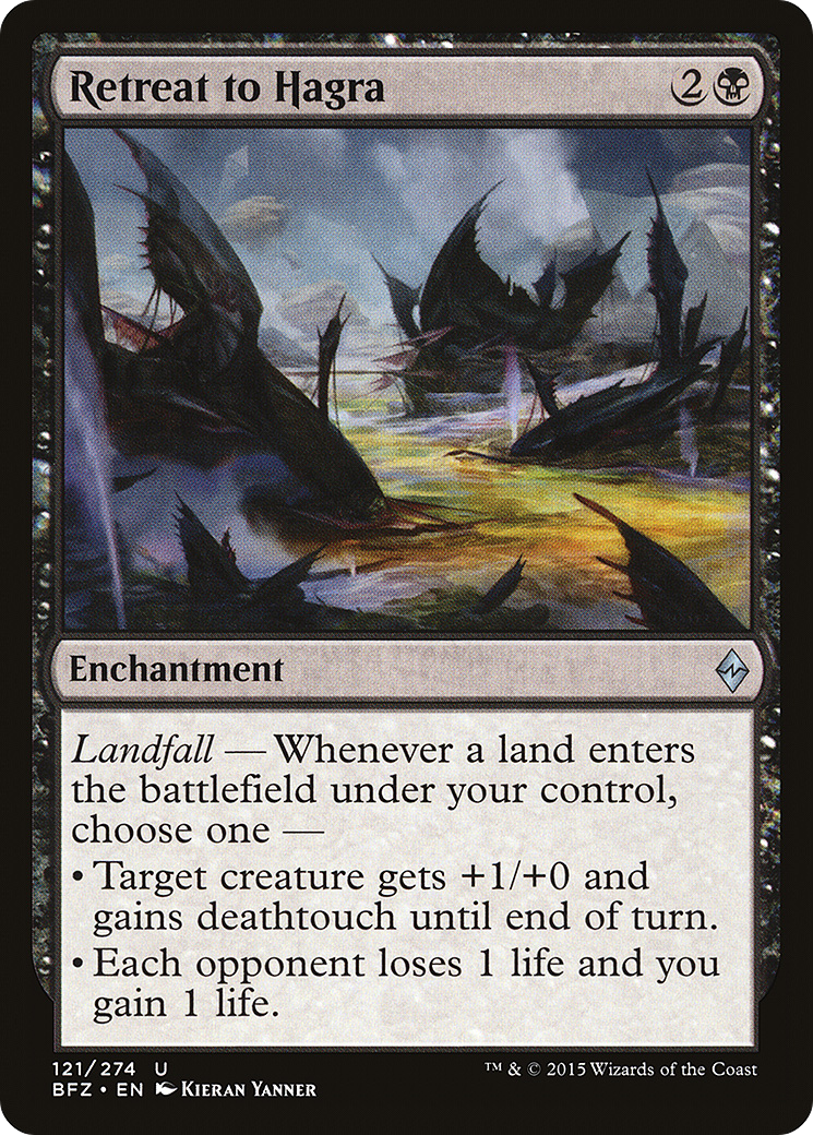 Retreat to Hagra (BFZ-121) [Battle for Zendikar]