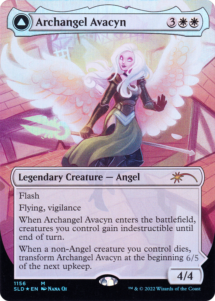 Archangel Avacyn // Avacyn, the Purifier (SLD-1156) [Secret Lair Drop] (Borderless) Foil