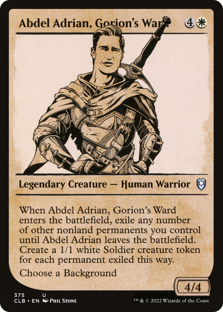 Abdel Adrian, Gorion's Ward (Showcase) (CLB-375) [Commander Legends: Battle for Baldur's Gate]