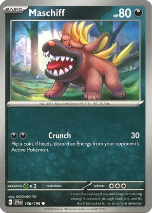 Maschiff - 136/198 136 - [SV01 Scarlet & Violet Base Set] Reverse Holofoil