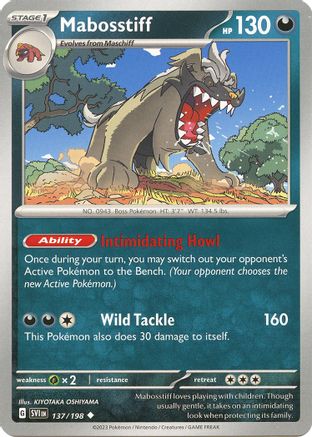 Mabosstiff - 137/198 137 - [SV01 Scarlet & Violet Base Set] Reverse Holofoil