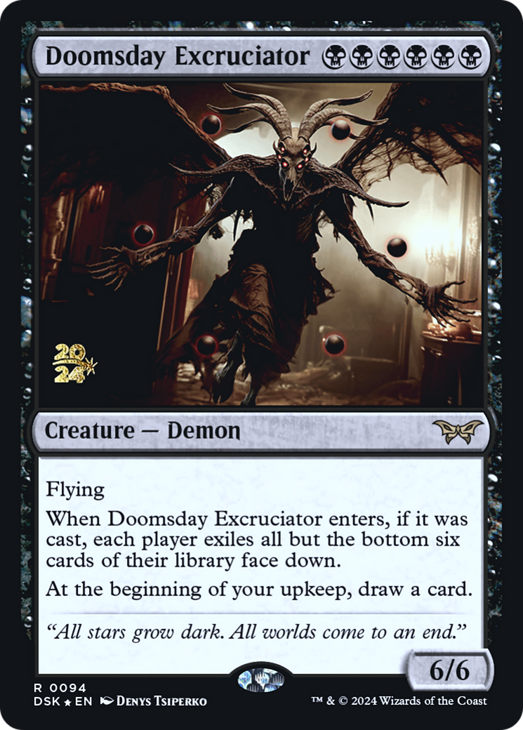 Doomsday Excruciator (PRE-094) [Duskmourn: House of Horror Promos] Foil