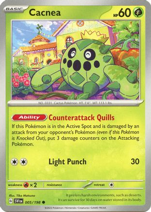 Cacnea - 005/198 5 - [SV01 Scarlet & Violet Base Set] Reverse Holofoil