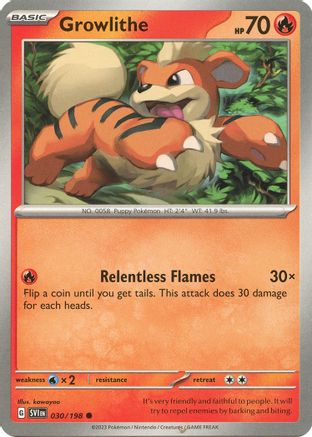 Growlithe - 030/198 30 - [SV01 Scarlet & Violet Base Set] Reverse Holofoil