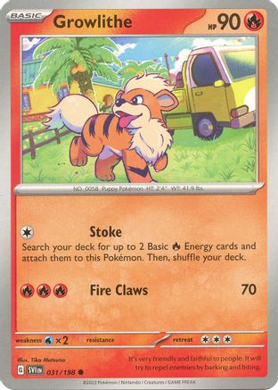 Growlithe - 031/198 31 - [SV01 Scarlet & Violet Base Set]