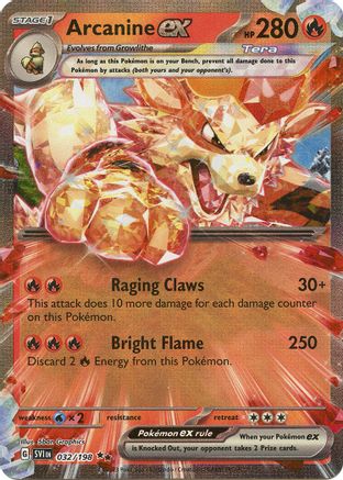 Arcanine ex - 032/198 32 - [SV01 Scarlet & Violet Base Set] Holofoil