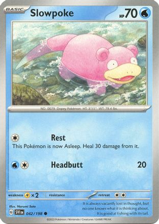 Slowpoke - 042/198 42 - [SV01 Scarlet & Violet Base Set] Reverse Holofoil