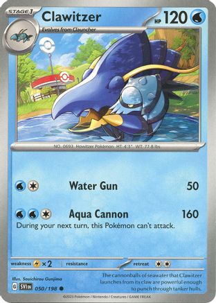 Clawitzer 50 - [SV01 Scarlet & Violet Base Set] Reverse Holofoil