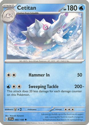 Cetitan 60 - [SV01 Scarlet & Violet Base Set] Reverse Holofoil
