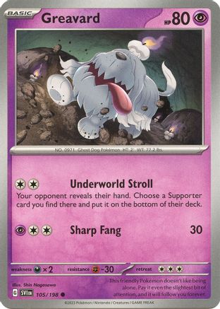 Greavard - 105/198 105 - [SV01 Scarlet & Violet Base Set]