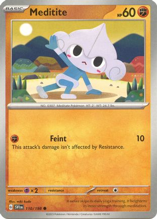 Meditite - 110/198 110 - [SV01 Scarlet & Violet Base Set] Reverse Holofoil