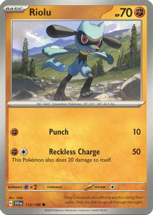 Riolu - 113/198 113 - [SV01 Scarlet & Violet Base Set]