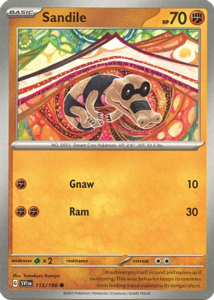 Sandile - 115/198 115 - [SV01 Scarlet & Violet Base Set] Reverse Holofoil