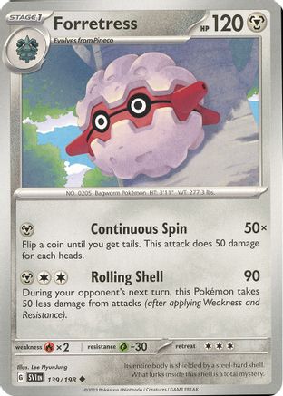 Forretress 139 - [SV01 Scarlet & Violet Base Set] Reverse Holofoil