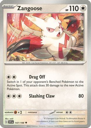 Zangoose - 147/198 147 - [SV01 Scarlet & Violet Base Set] Reverse Holofoil