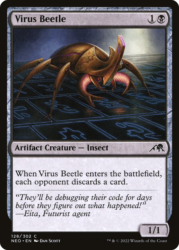 Virus Beetle (NEO-128) [Kamigawa: Neon Dynasty]
