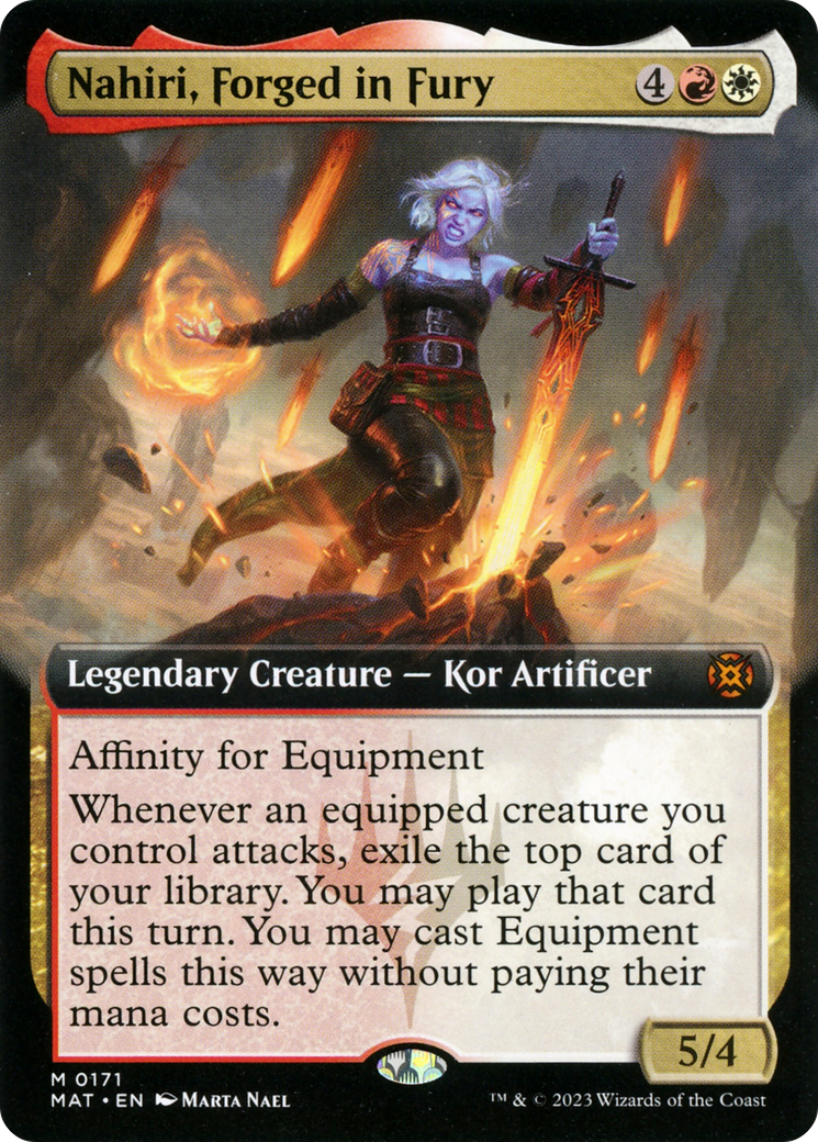 Nahiri, Forged in Fury (MAT-171) [March of the Machine: The Aftermath]: (Extended Art) Foil